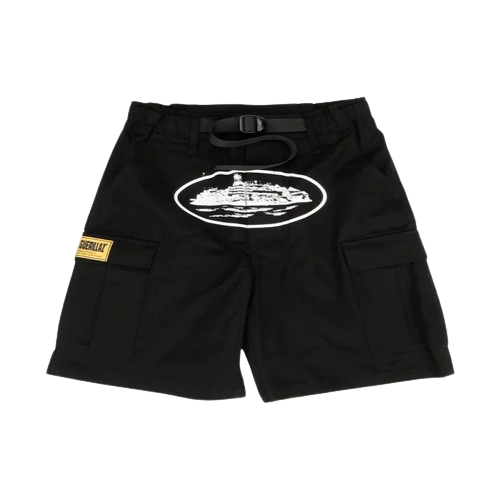 Corteiz Guerillaz Cargoshorts Schwarz