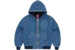 Corteiz Geprägte C-Star Denim Arbeitsjacke Blau